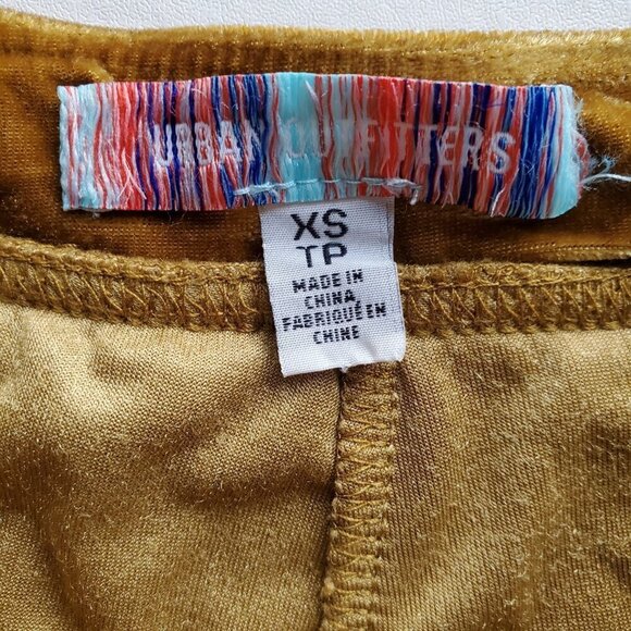 Micro Mini Skirt Skort Velvet Y2K Schoolgirl Grunge Retro Velvet Caramel 90s XS - Picture 8 of 14